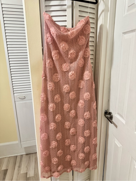 Peppermayo Dresses & Skirts - Peppermayo Blush Pink Rosette Knit Maxi Dress